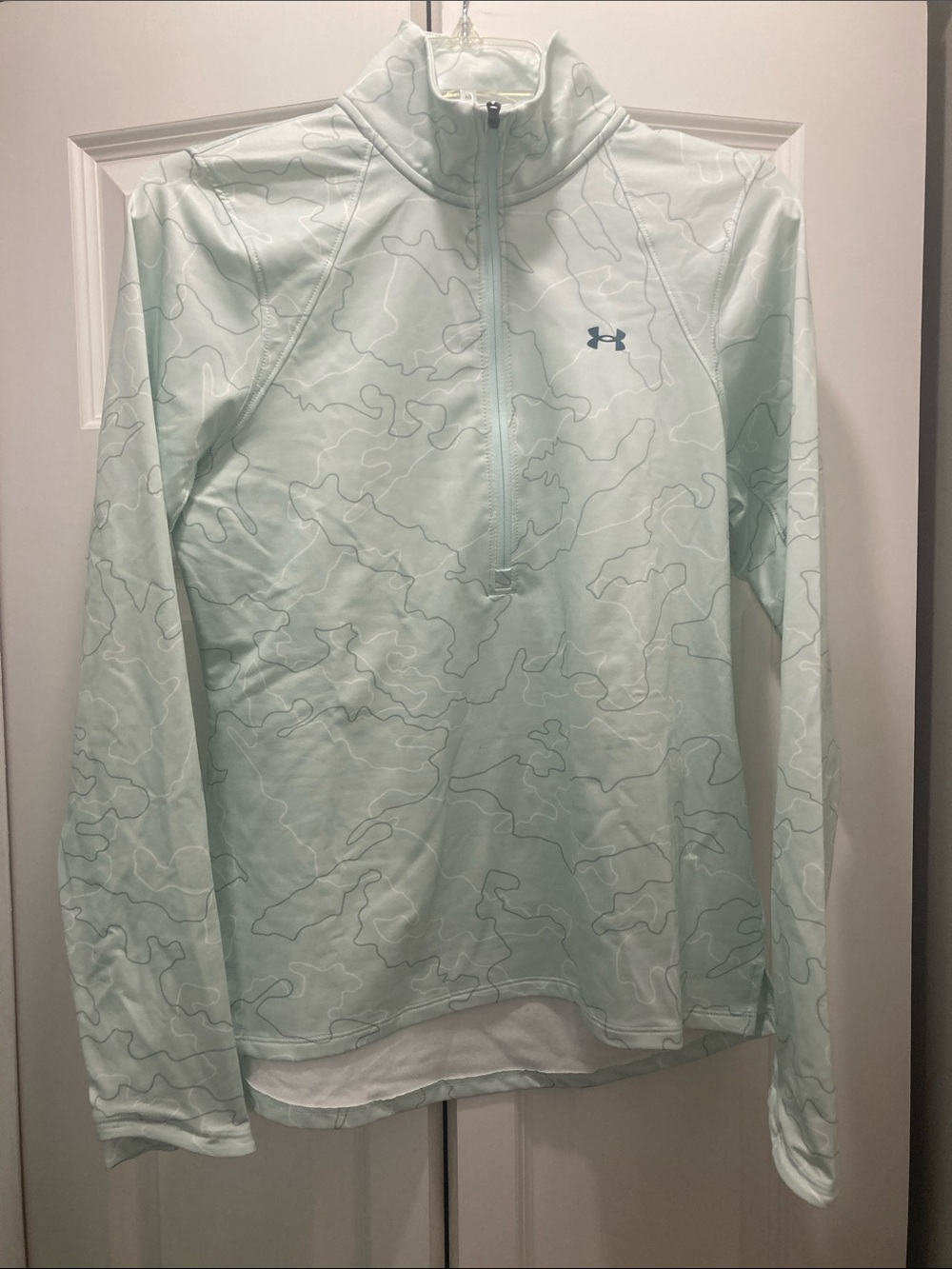Under Armour Mint Green Camo Half-Zip Pullover